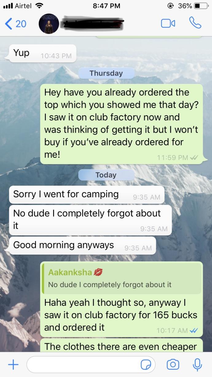 Would you think I was being slightly rude to my friend?