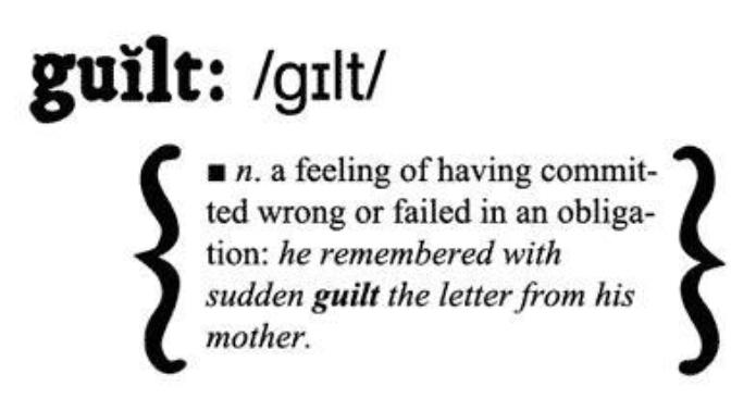 How do you let someone know they don't need to feel guilty anymore?