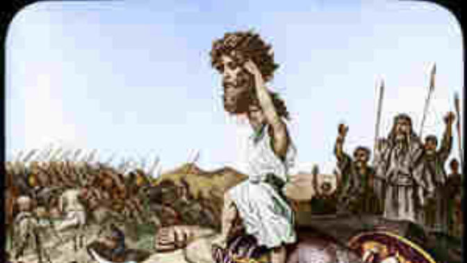 Would you be brave enough like David and dare to confront and fight Goliath knowing his size and military fighting background or chicken out?