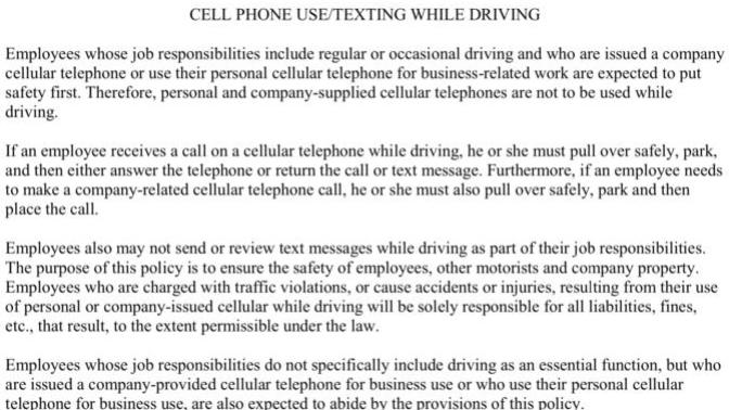Should jobs require you to answer your phone while you’re driving?