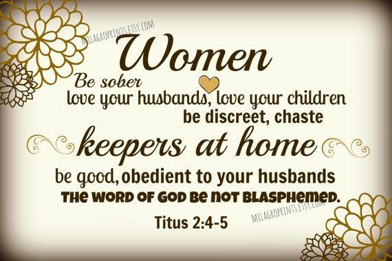 Do you believe that women should be submissive to her husband? Why or why not?