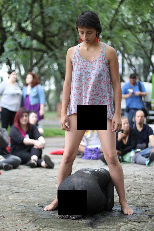 Whats up with the activism/street theatre where people are peeing on the street or on people?