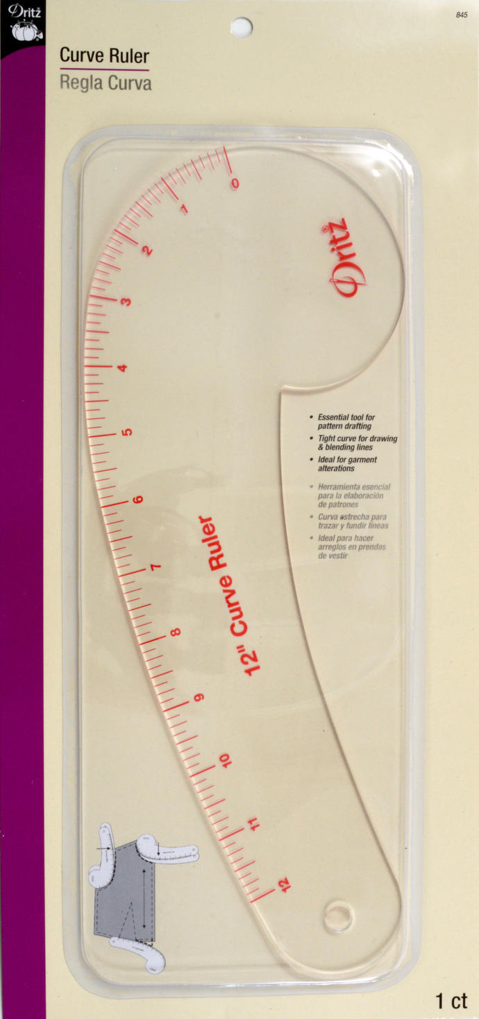 In dress making which curved ruler is used?