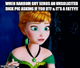How do you reply to receiving unsolicited dick pics?