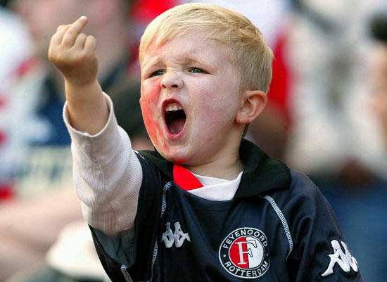 One angry little soccer fan