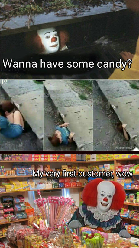 Would you trust a sewer clown to sell you candy?