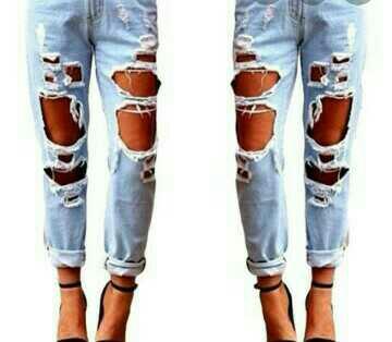 Have you ever been soaked to the boner, I mean to the bone from the rain? Noo would you wear these Ripped Jeans? Are they actually Still in Style?