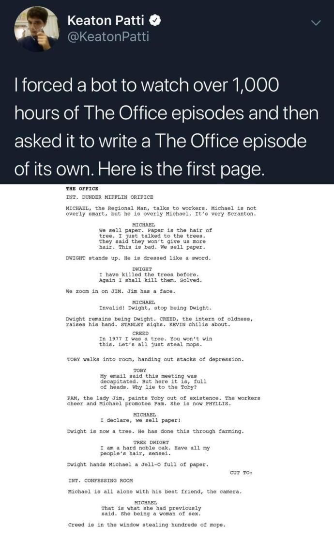 What show would you force a bot to write an episode for?
