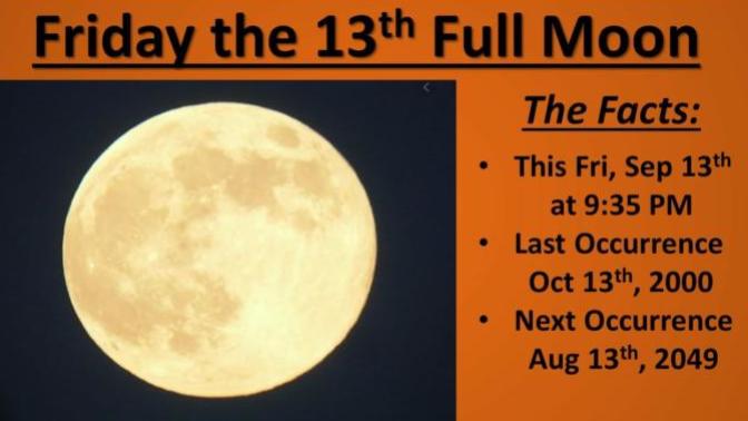 It's Friday the 13th and on a full moon how are you not afraid?