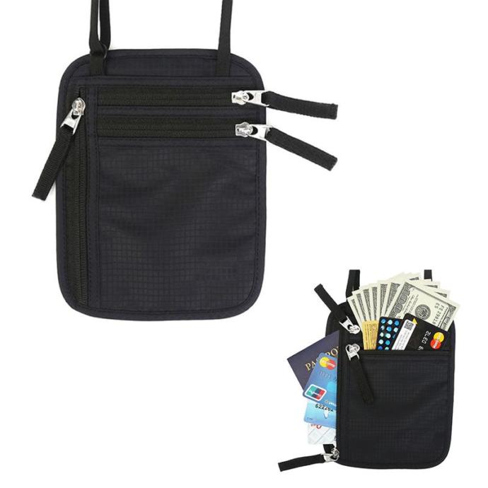 Are neck pouches safe to hide money and passport when travelling overseas? Rather than leaving it in a hotel safe?
