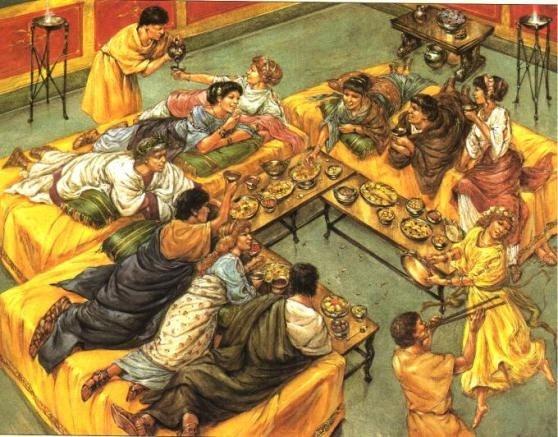 Romans Feasting