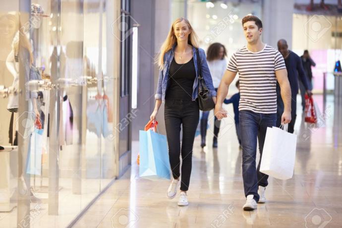 Do you go to the shopping mall with your partner?