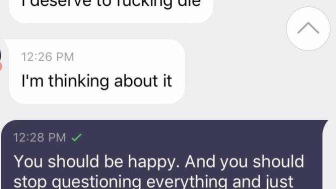 How do you handle someone telling you theyre going to hurt themself?