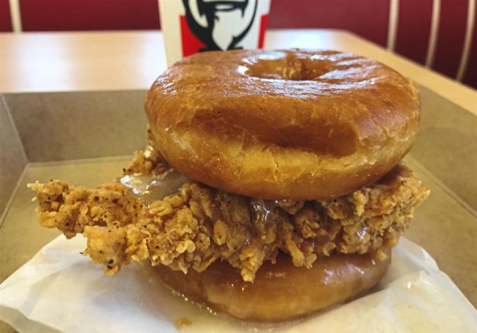 KFC's chicken donut sandwich