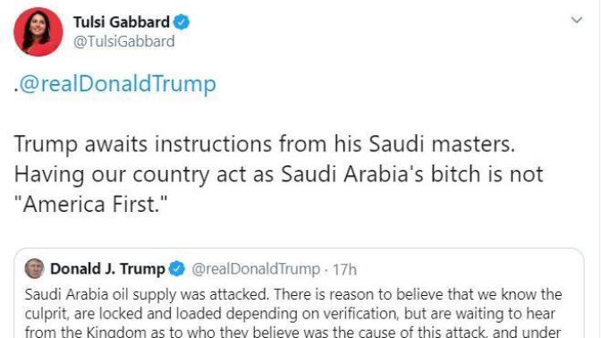 Trump supporters, are you triggered by this tweet by Tulsi Gabbard?
