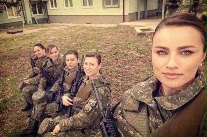 What do you think about Albanian female soldiers?