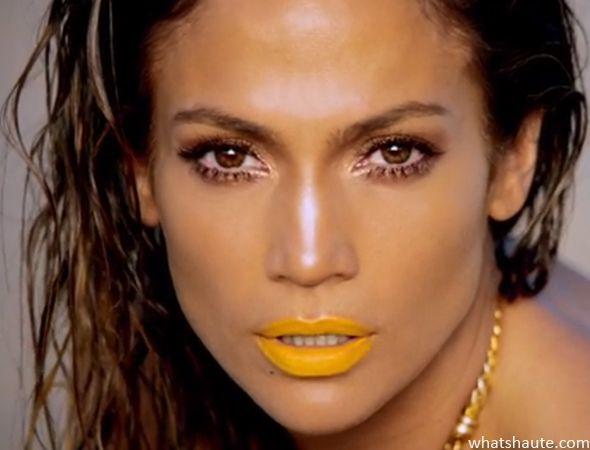 Do you think this woman looks good with yellow lipstick?