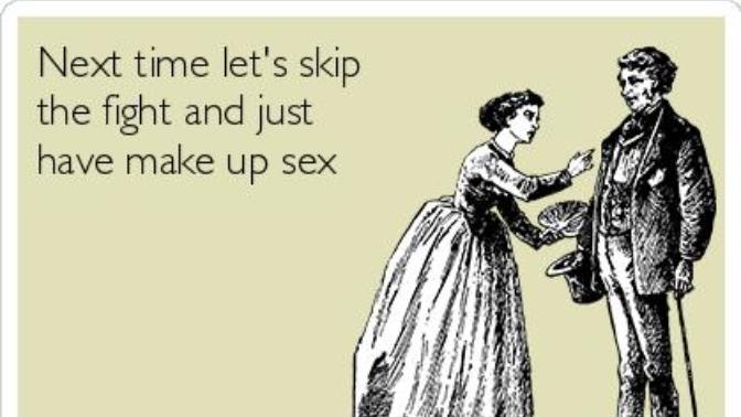 Make up sex or flirting after an argument - yes or no?