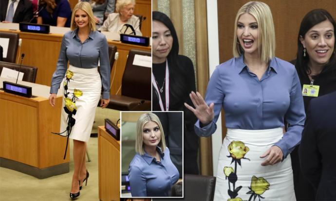 What do you make of Ivanka's nipples at the UN (This is NOT fake or edited)?