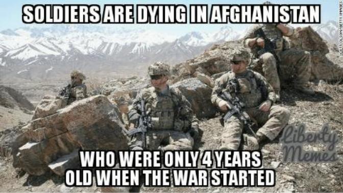 Did you know their are US soldiers serving in Afghanistan that were still in diapers when the war started?