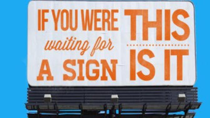 Do you believe that the universe sends you signs?