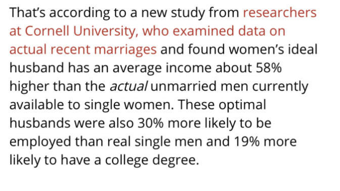 Why do women get mad that guys don’t like girls who are more educated then them when women don’t like men who are less educated then them?