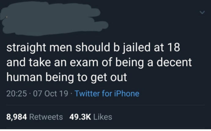 Why do feminists believe it is OK to hate men?