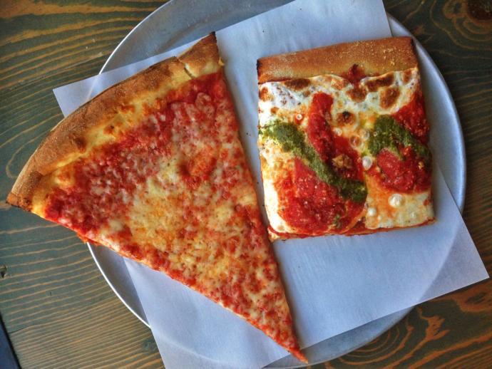 Triangle or Square Pizza? Which cut do you prefer?