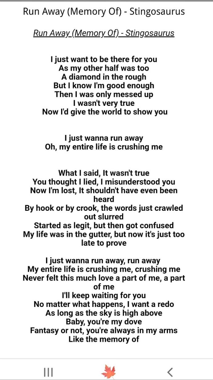 Which type of style/genre is the best out of these three songs that would go best with these lyrics?