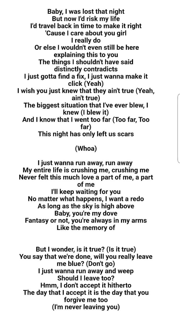 Which type of style/genre is the best out of these three songs that would go best with these lyrics?