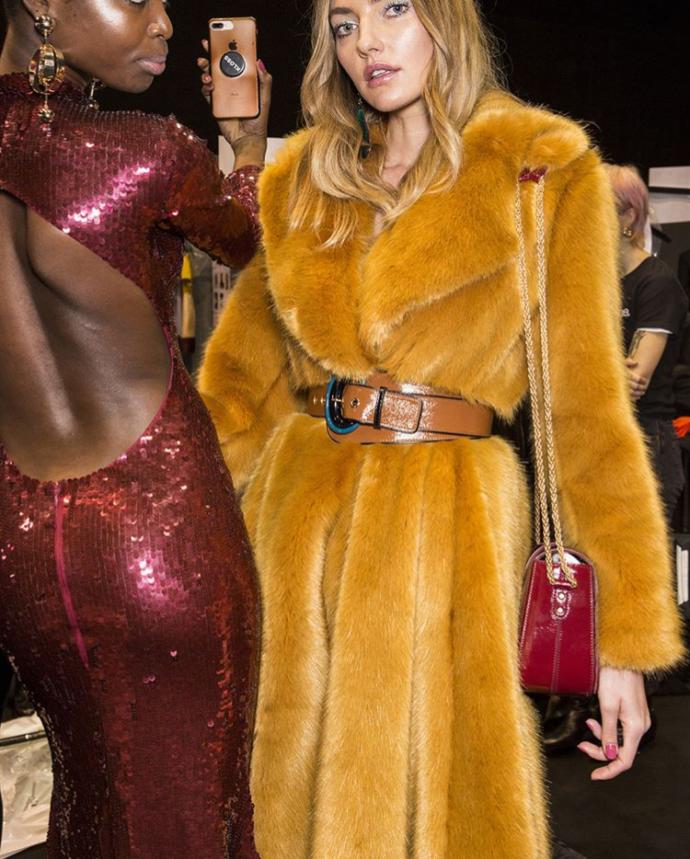 Fashion show backstage, designer unknown