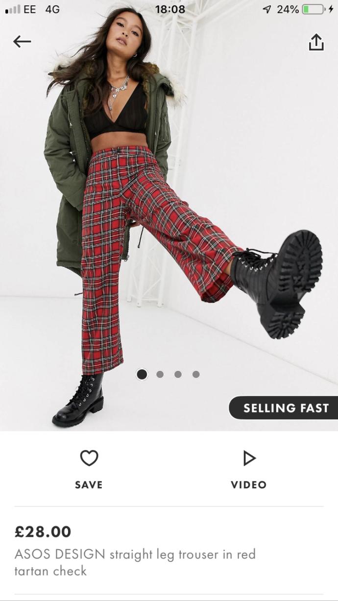 Date night soon :) should I wear tartan skirt and tights or tartan trousers?