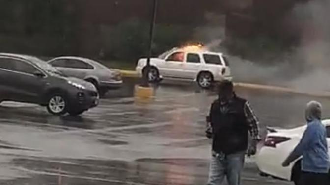 How tf does a car catch on fire in the rain?