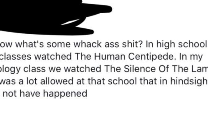 Should horror films in a high school class be allowed?