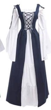 Medieval Peasant Dress: Which color is best. (Irl Dress should fit like #H. Others are for color reference only. My hair is mixed dark / light brown)?