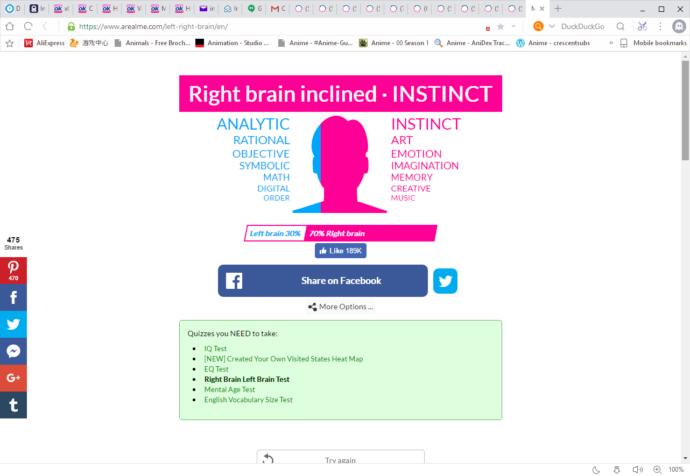 Are you 'left brain' or 'right brain' dominant?