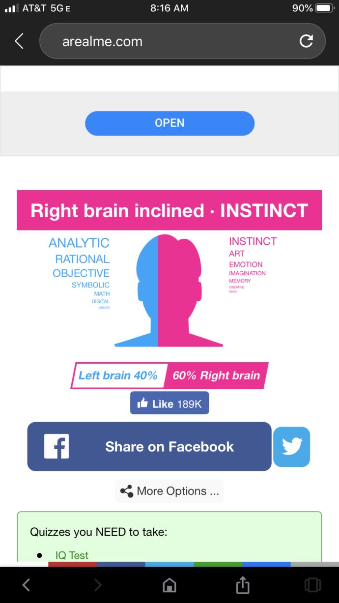 Are you 'left brain' or 'right brain' dominant?