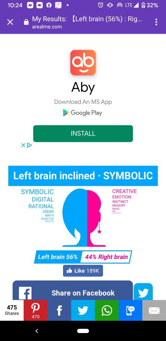 Are you 'left brain' or 'right brain' dominant?