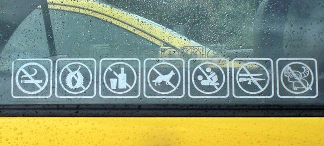 Things you are not allowed to do or take with you in a taxi in Thailand?