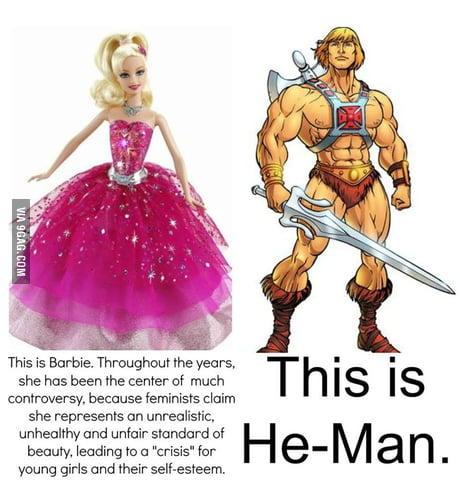 Who actually has the more psychologically harmful body image portrayed by the media: men or women?