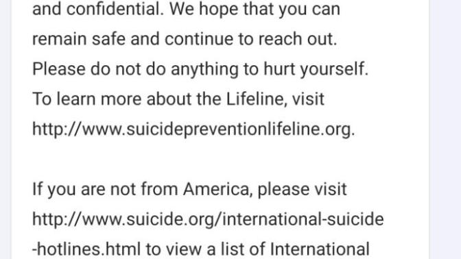 So, I basically haven't been having the best of times lately and I even got this message... so does the Suicide Prevention Hotline actually help?