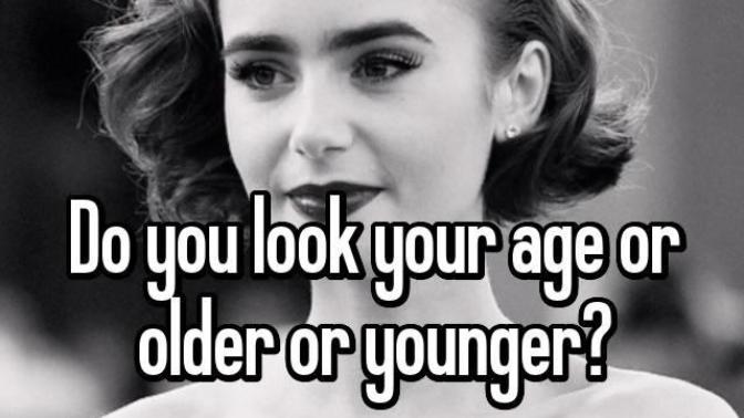 Between you and your partner, who looks older?
