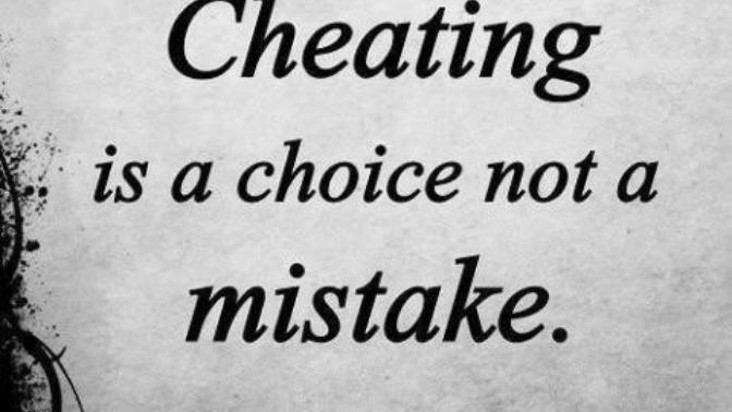 What’s your stance on cheating and how do you deal with it?