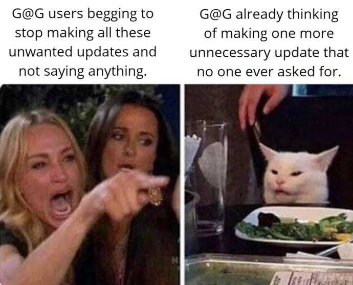 What are some things about G@G that you would like to change if you could?