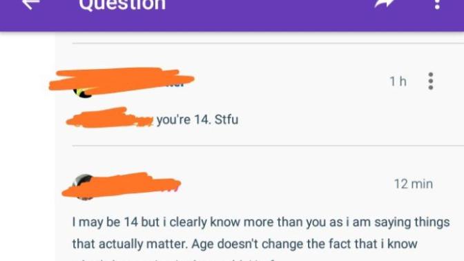 Is the opinion of a teenager less important just because they are younger?