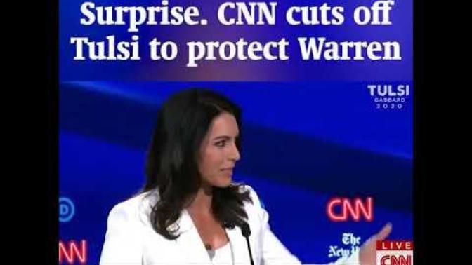 Was CNN protecting Warren when they cut off Gabbard? Was CNN protecting Warren when they cut off Gabbard?