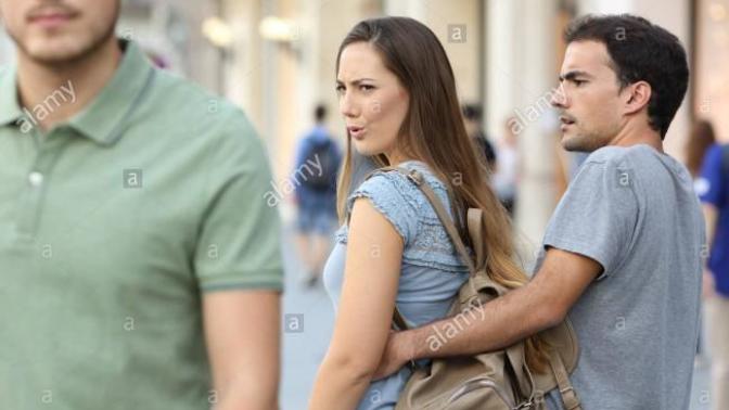 Lads, have you ever caught your girl checking out another guy? Lads, have you ever caught your girl checking out another guy?