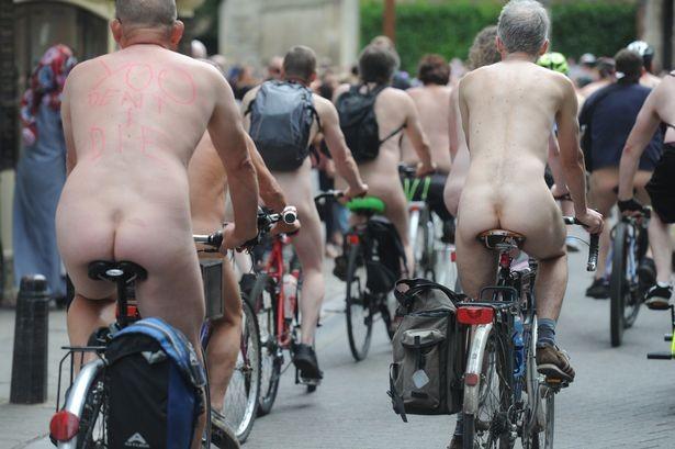 Bare all in public- World Naked Bike Ride?