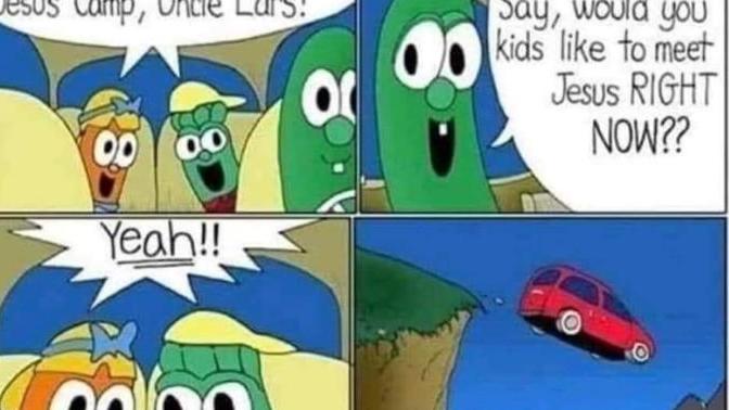 What do you think of this Veggietales parody meme?