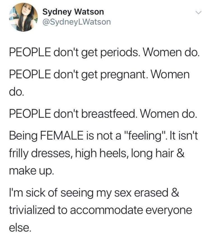 Trans want all pads to be made gender neutral for them?